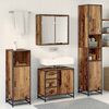 vidaXL Juego de muebles de ba&ntilde;o con caj&oacute;n 4 pcs Madera vieja