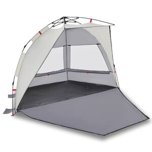 vidaXL Tienda de playa 2 personas impermeable apertura r&aacute;pida gris