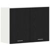 vidaXL Mueble colgante Lyon Roble Negro 80 x 31 x 60 cm