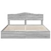 vidaXL Cama con almacenamiento con cabecera Gris Sonoma 200 x 200 cm