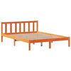 vidaXL Cama con estantería sin colchón madera maciza marrón 120x190 cm