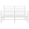 vidaXL Estructura cama sin colchón con estribo metal blanco 120x200 cm