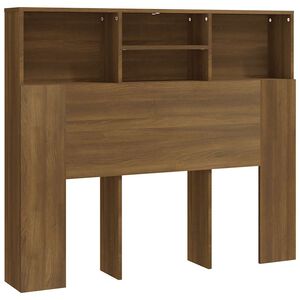 vidaXL Mueble cabecero marr&oacute;n roble 120x19x103,5 cm