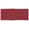 vidaXL Cojín silla de jardín respaldo alto 2 uds tela rojo 120x50x3 cm