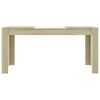 vidaXL Mesa de comedor madera de ingenier&iacute;a blanco/roble 160x80x76 cm