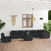 vidaXL Set de muebles de jard&iacute;n 8 pzas y cojines rat&aacute;n sint&eacute;tico negro