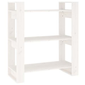 vidaXL Estanter&iacute;a/divisor de espacios madera pino blanco 80x35x91 cm