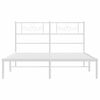 vidaXL Estructura cama sin colch&oacute;n con cabecero metal blanco 140x200cm