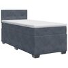 vidaXL Cama box spring con colch&oacute;n Gris oscuro 80 x 200 cm Terciopelo