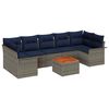 vidaXL Conjunto de sof&aacute;s de jard&iacute;n 8 uds. Gris rat&aacute;n sint&eacute;tico