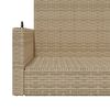 vidaXL Banco columpio de ratán sintético beige 119x56x48 cm