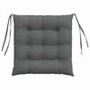 vidaXL Cojines para asiento 2 pcs Gris oscuro 40 x 40 x 6 cm tela