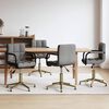 vidaXL Sillas de comedor giratorias 4 unidades terciopelo gris claro