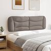 vidaXL Cabecero de cama acolchado Hvar tela gris taup&eacute; 160 cm