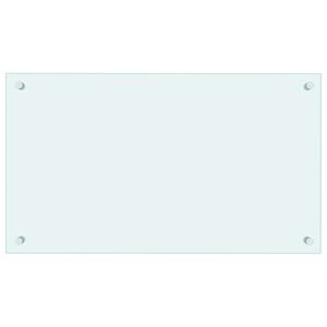vidaXL Protecci&oacute;n salpicaduras cocina vidrio templado color leche 70x40 cm