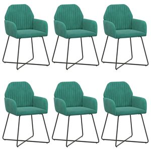 vidaXL Sillas de comedor 6 uds. Terciopelo Tuquesa 55 x 50 x 84 cm