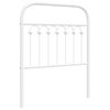 vidaXL Cabecero de repuesto de metal blanco 75 cm