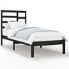 vidaXL Estructura de cama sin colch&oacute;n madera maciza negro 100x200 cm