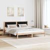 vidaXL Estructura de cama Negro 160 x 200 cm Madera de pino macizo