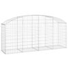 vidaXL Cesta de gaviones forma arco hierro galvanizado 200x50x80/100cm