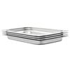 vidaXL Bandejas Gastronorm 4 unidades GN 1/1 40 mm acero inoxidable