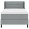 vidaXL Cama tipo Box Spring con colch&oacute;n Gris Claro 190 x 90 cm tela