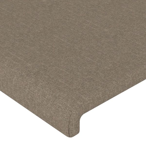 vidaXL Cabecero de cama color topo 200x5x118/128 cm Tela