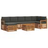 vidaXL Conjunto de sof&aacute;s de exterior 8 pcs Natural y Antracita