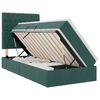 vidaXL Cama de almacenamiento LED con colch&oacute;n Verde oscuro 90 x 200 cm