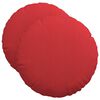 vidaXL Cojines para asiento 2 uds. Tela Rojo &Oslash;50 x 19 cm