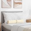 vidaXL Cojines Bolster 2 pcs Crema Ø 15 x 40 cm Tela de pana