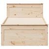 vidaXL Cama con cabecero sin colch&oacute;n madera maciza de pino 100x200 cm