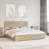 vidaXL Estructura de cama con cabecera Roble Sonoma 200 x 200 cm