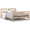 vidaXL Estructura de cama con cabecero madera de pino blanco 150x200cm
