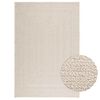 vidaXL Alfombra ZIZUR apariencia yute interior exterior crema