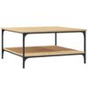 vidaXL Mesa de centro madera de ingenier&iacute;a roble Sonoma 80x80x40 cm