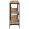 vidaXL Mesa Consola con estante Roble Artesanal 200 x 30 x 75 cm