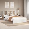 vidaXL Cama con estanter&iacute;a sin colch&oacute;n madera maciza blanca 120x190 cm