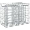 vidaXL Cama elevada de gavi&oacute;n 100 x 50 x 80 cm Acero Galvanizado