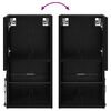 vidaXL Gabinetes para TV Montados en la Pared 2 pcs Roble Negro