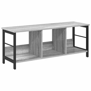 vidaXL Estante de libros 3 niveles 102 x 32 x 40,5 cm Gris Sonoma