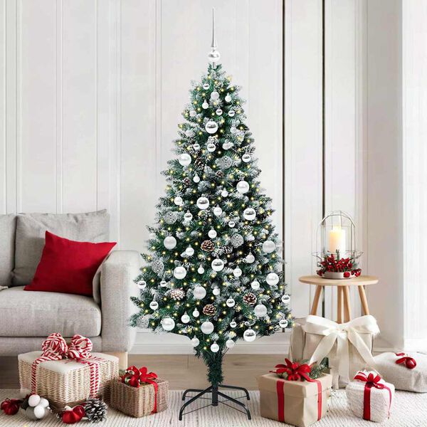 vidaXL &Aacute;rbol de Navidad artificial Verde 180 cm PVC y Acero y Pl&aacute;stico