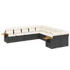 vidaXL Set de sof&aacute;s de jard&iacute;n 10 pzas cojines rat&aacute;n sint&eacute;tico negro