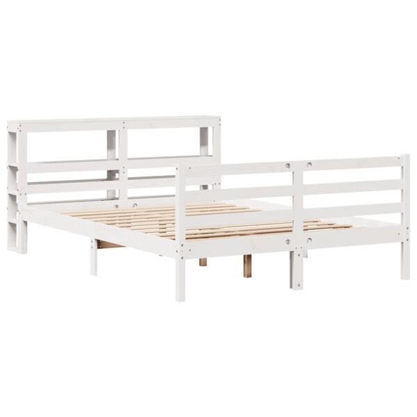 vidaXL Estructura de cama sin colch&oacute;n madera maciza de pino 160x200 cm