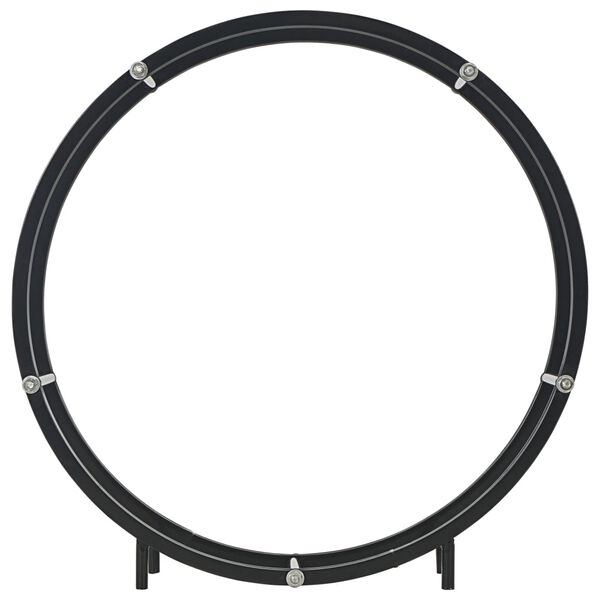 vidaXL Le&ntilde;ero de acero negro 70x20x70 cm