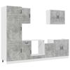 vidaXL Mueble cocina Kalmar gris hormig&oacute;n 7 pzas madera contrachapada