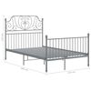 vidaXL Estructura de cama sin colch&oacute;n metal gris 120x200 cm