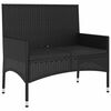 vidaXL Set muebles de jardín 6 piezas y cojines ratán sintético negro
