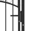 vidaXL Puerta de jard&iacute;n con arco superior acero negro 100x98,5 cm