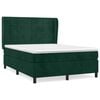 vidaXL Cama box spring con colch&oacute;n terciopelo verde oscuro 140x200 cm